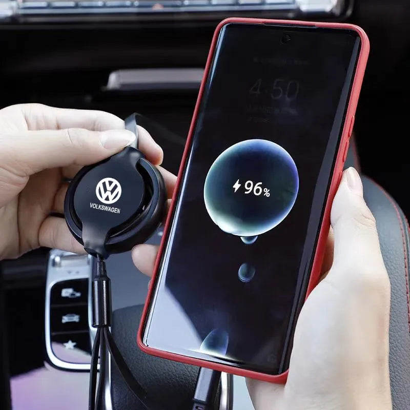Câble de Charge Rapide 3-en-1 Type-C / Micro USB – Accessoire Voiture