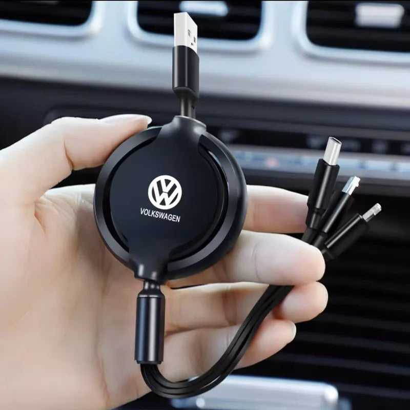 Câble de Charge Rapide 3-en-1 Type-C / Micro USB – Accessoire Voiture