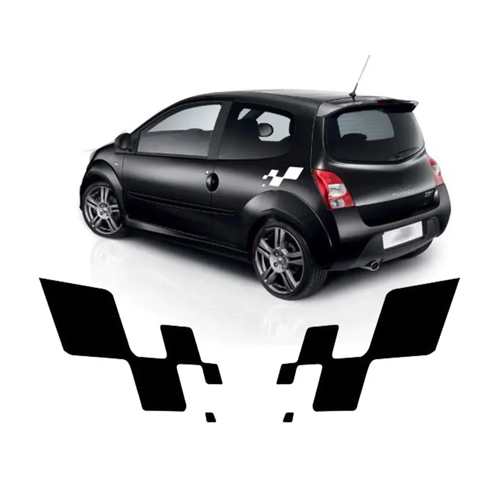 2 Stickers Latéraux Racing – Autocollants Sport Universels pour Voiture – Style Tuning, 32x14 cm, PVC