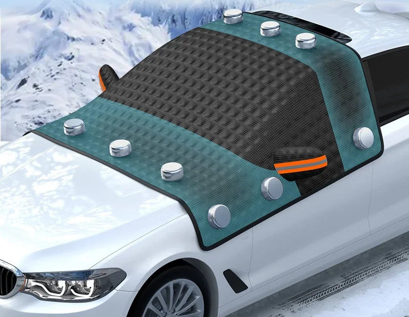 Pare-Soleil Avant Magnétique Épais pour Voiture – Aluminium + Tissu Oxford, Anti-UV, Isolation Thermique