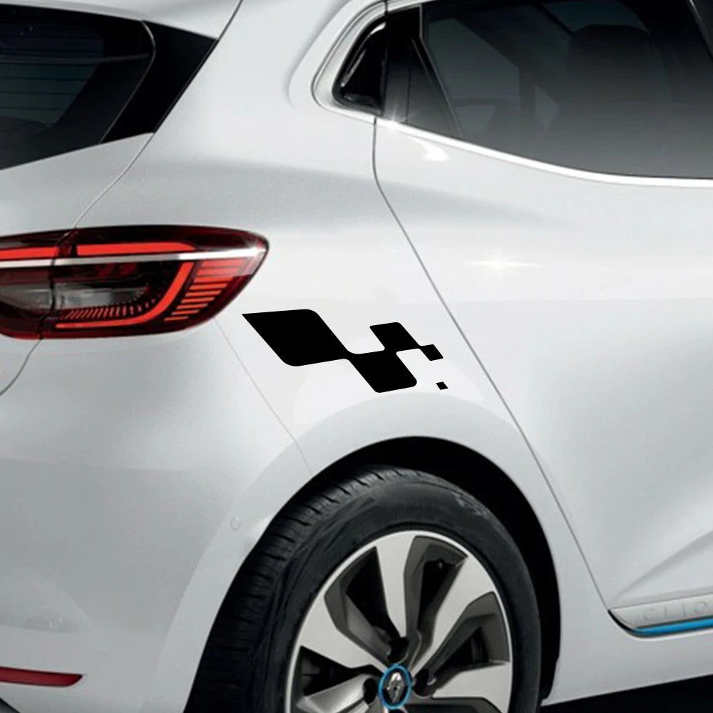 2 Stickers Latéraux Racing – Autocollants Sport Universels pour Voiture – Style Tuning, 32x14 cm, PVC