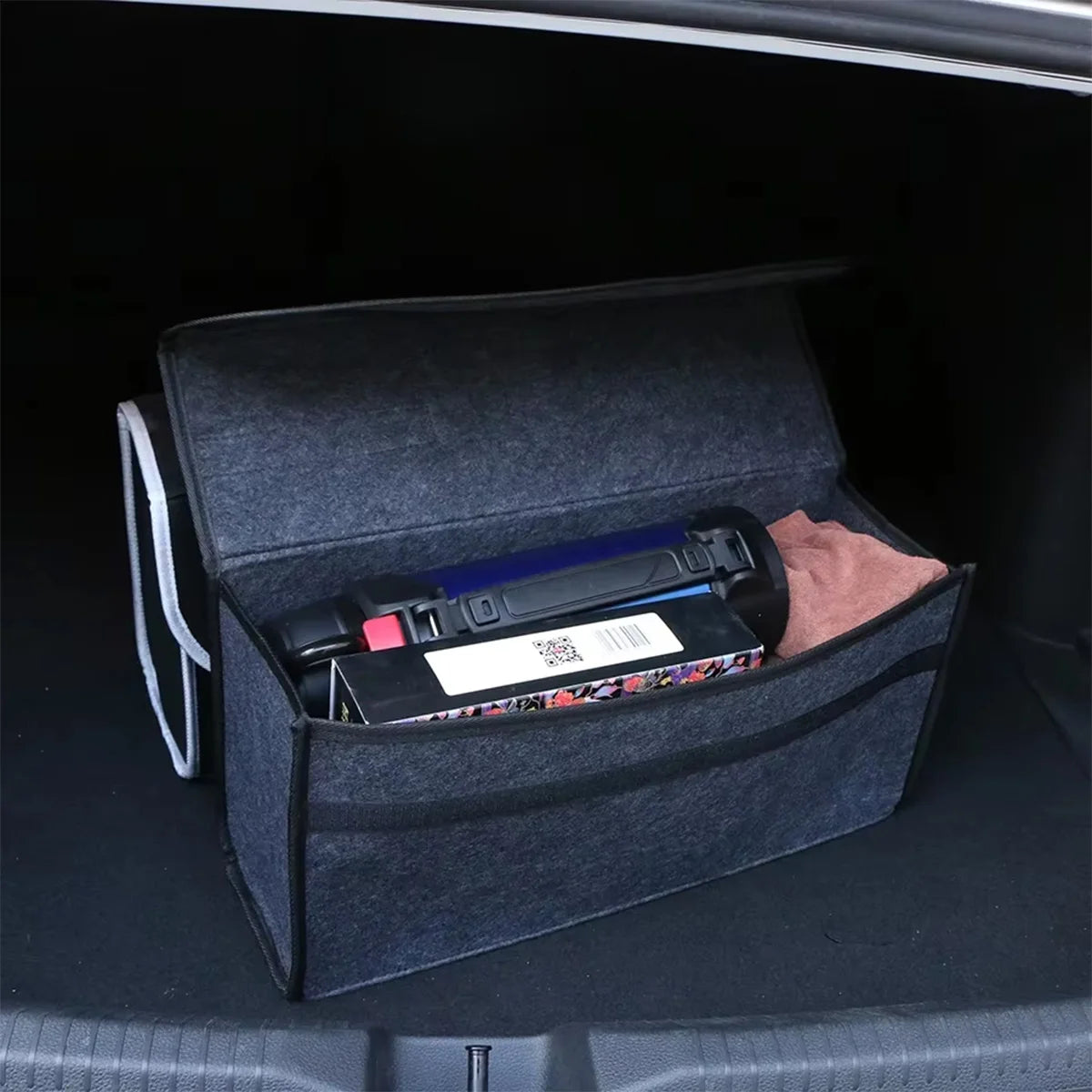 Sac de Rangement Pliable pour Coffre de Voiture – Grande Capacité & Feutre Résistant