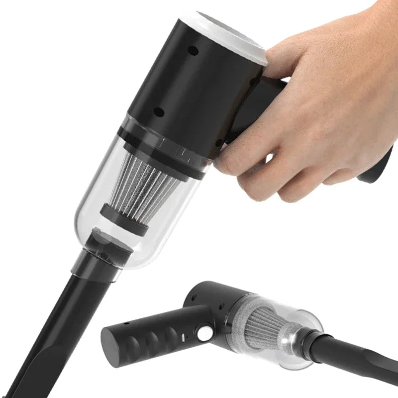 Mini Aspirateur Sans Fil 2-en-1 – Aspire & Souffle – Compact, Rechargeable, 1200 mAh