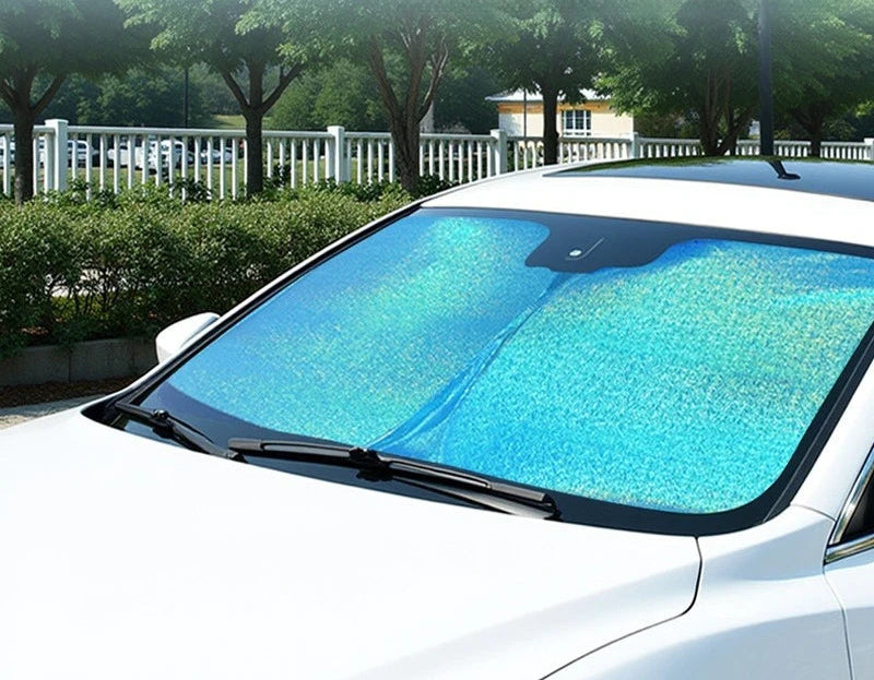 Pare-Soleil Avant Universel pour Voiture – Aluminium et Plastique, Léger & Résistant, Installation Facile par Encliquetage