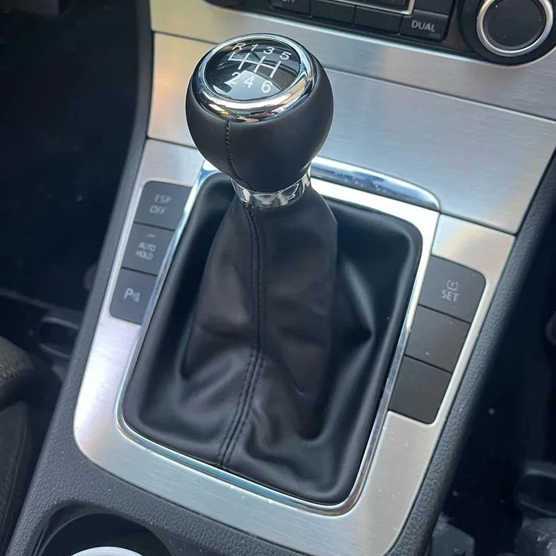 Pommeau de Levier de Vitesse pour Volkswagen Passat B6 (2005–2010) – Cuir PU & ABS Haute Qualité