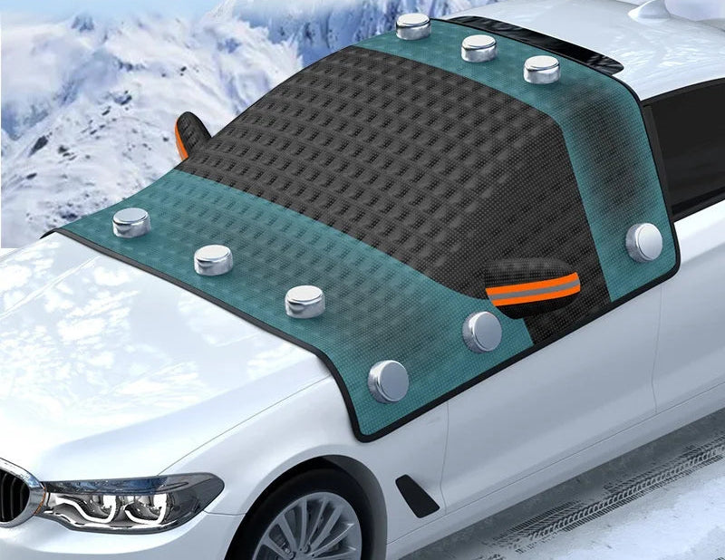 Pare-Soleil Avant Magnétique Épais pour Voiture – Aluminium + Tissu Oxford, Anti-UV, Isolation Thermique