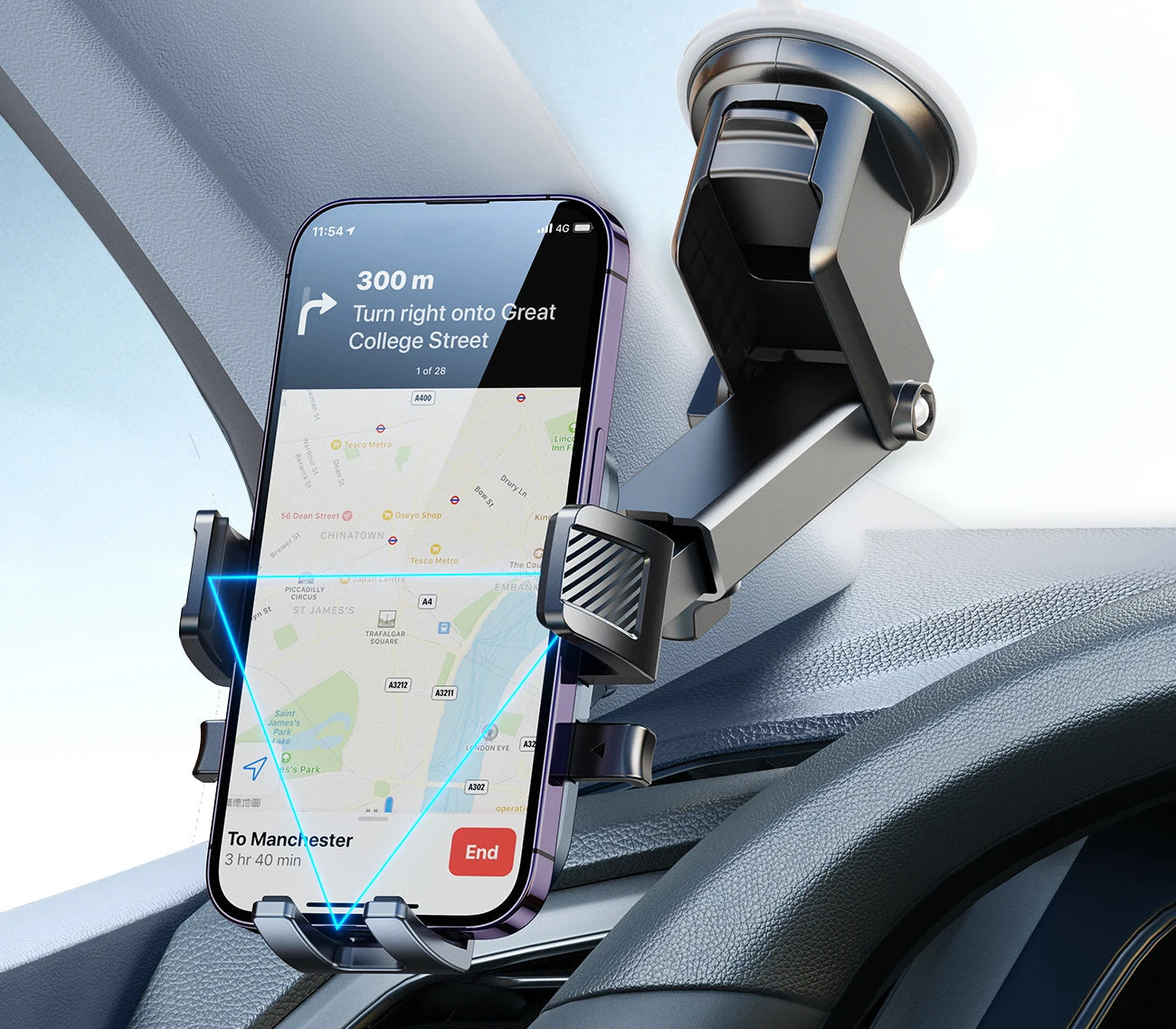 Support Téléphone Voiture Joyroom JR-OK6 – Universel 4.7 à 6.8", Rotation 360°, Ventouse Puissante, Installation Rapide
