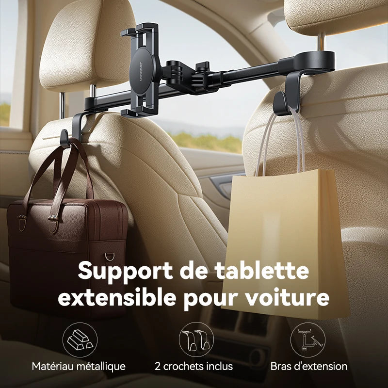 Support Tablette et Téléphone pour Appuie-Tête – JOYROOM JR-ZS380 – Bras Extensible 360°, Installation Facile